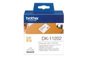 Papir, Fotopapir og Etiketter - Brother DK-11202 - Black On White - 62 x 100 mm 300 label(s) - DK-11202