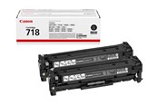Blæk, Toner & Forbrugsstoffer - Canon CRG 718 / 2662B002 Black Twinpack - 2662B005