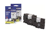 Papir, Fotopapir og Etiketter - Brother Tape brother sort/hvid tze s231 12 mm stærk klæb - TZES231
