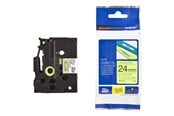 Papir, Fotopapir og Etiketter - Brother TZEC51 Black on Yellow Roll (2.4cm x 5m) - TZEC51