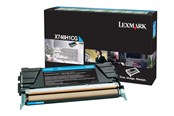 Blæk, Toner & Forbrugsstoffer - Lexmark X748H1CG Cyan - X748H1CG