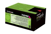 Blæk, Toner & Forbrugsstoffer - Lexmark 70C2HM0 / 702HM Magenta Return Program Toner - Lasertoner Magenta - 70C2HM0