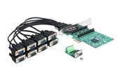 Netværksadapter (netkort, printserver mv.) - DeLOCK PCIe med 8xSerielporte - 89336