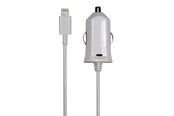 Tablet - Adaptere & Opladere - Bandridge Sinox 12V biloplader m/Lightning+MFI chip 2.4A - 1m - Hvid - SXI791MFI