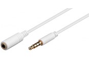Audio kabel - Pro MiniJack 3.5mm Ext. 4P - Wh - 5m - 4040849623646