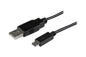 USB kabel - StarTech.com Mobile Charge Sync USB to Slim Micro USB Cable for Smartphones and Tablets - USBAUB1MBK