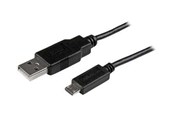 USB kabel - StarTech.com Mobile Charge Sync USB to Slim Micro USB Cable for Smartphones and Tablets - USBAUB50CMBK