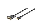 Skærmkabel - Pro HDMI - DVI-D - 5m - Sort - HDMIDVI-D-5