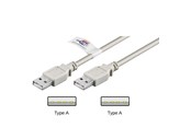 USB kabel - Pro USB-A <-> USB-A - 5m - Grå - 4040849507984