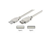 USB kabel - Pro USB-A <-> USB-A - 0.3m - Grå - 4040849686214