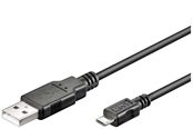 USB kabel - Pro USB-A <-> USB Micro-B - 3m - Sort - 4040849939204
