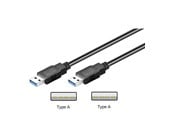USB kabel - Pro USB-A <-> USB-A - 1.5m - Sort - 4040849939280