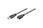 USB kabel - Pro USB-A <-> USB Micro-B 3.0 - 1m - Sort - 4040849951695