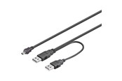 USB kabel - Pro USB 2.0 Dual Power A/Mini-B - 0.60m - 4040849935879