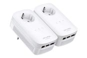 Netværksudstyr & Forlænger til trådløs - TP-Link TL-PA8030P KIT AV1300 3-port Gigabit Passthrough Powerline Starter Kit - TL-PA8030P KIT