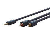 Audio kabel - ClickTronic MiniJack - 2xRCA Cas. - 2m - 4040849704673