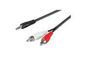 Audio kabel - Pro MiniJack - 2xRCA - Black - 15m - 4040849507809