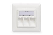 Netværkstilbehør - DIGITUS 3-Port Faceplate for Keystones - DN-93821