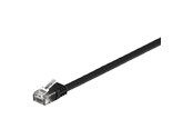 Netværkskabel - Pro LAN CAT 6 UTP Flat - Sort - 0.5m - 4040849953798