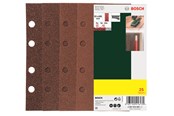 Slibemaskine - Bosch Slibebladssæt med 25 stk. til rystepudsere, korn 40, 60, 80, 120 - 2607019495