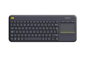 Tastatur - Logitech K400 Plus Ergonomic Wireless Touch - Tastatur - Nordisk - Sort - 920-007141