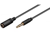 Audio kabel - Pro MiniJack 3.5mm Ext. 4P - Bk - 1.5m - 4040849624780