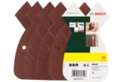 Slibemaskine - Bosch Slibebladssæt med 25 stk. til multislibere, korn 80, 120, 180 - 2607017113