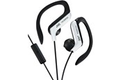 Hovedtelefoner/headset - JVC ear clip høretelefoner til sport med fjernbetjening og mikrofon - Hvid - HA-EBR25-W-E