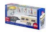Legetøjsbil - SIKU 1:55 Bil med Campingvogn - 319-2542