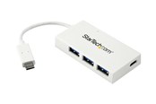 USB hub - StarTech.com USB-C Hub 4-Port USB hub - USB 3.0 - 4 ports - Hvid - HB30C3A1CFBW