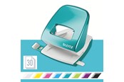 Hulapparater & Hæftemaskiner - Leitz Hulapparat 5008 NeXXt WOW, 2-huls 30 ark Isblå - 50081051