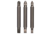 Bor & bits - Bosch 3 dele dobbeltklingesæt til Pozidriv-krydskærvskruer og ligekærvskruer (PH, S) - 2609255958