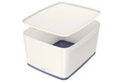 Arkivering & Opbevaring - Leitz MyBox Large opbevaringsboks med låg Hvid - 52161001