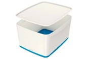 Arkivering & Opbevaring - Leitz Opbevaringsboks MyBox WOW Large med låg Blå - 52161036