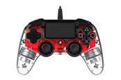 Spil tilbehør - NACON Wired Illuminated Compact Controller Red - Wired Controller - Sony PlayStation 4 - 3499550360837
