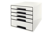 Skrivebordstilbehør - Leitz Skuffekabinet Desk Cube WOW 5-skuffer Sort - 52530001