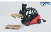 Legetøjsbil - Bruder Linde fork lift H30D with 2 pallets - 02511