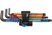 Håndværktøj - Wera 950 SPKL/9 SM HF Multicolour vinkelnøglesæt, metrisk, BlackLaser, med holdefunktion, 9 dele - 5022210001