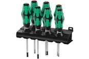 Håndværktøj - Wera 335/350/367/7 Rack skruetrækkersæt Kraftform Plus Lasertip + rack, 7 dele - 5320540001
