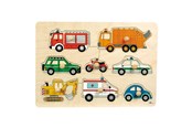 Puslespil - Goki Bubble Puzzle Traffic Wood - 57996