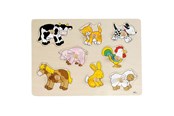 Puslespil - Goki Bubble Puzzle Animals Wood - 57873