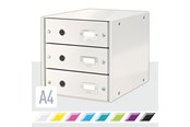Arkivering & Opbevaring - Leitz Skuffekabinet Click & Store WOW 3 skuffer Hvid - 60480001