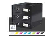 Arkivering & Opbevaring - Leitz Skuffekabinet Click & Store WOW 3 skuffer Sort - 60480095