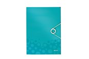 Mapper og Clipboards - Leitz 3-klap mappe WOW PP A4 Isblå - 45990051
