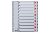 Lommer, Omslag & Registre - Esselte Register PP A4 Maxi 1-10 grå - 100124