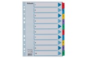 Lommer, Omslag & Registre - Esselte Register  Mylar A4 1-10 flerfarv - 100161