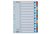 Lommer, Omslag & Registre - Esselte Register Mylar A4 1-12 flerfarve - 100162