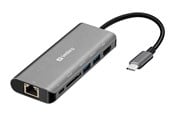 Dockingstation - Sandberg USB-C Dock HDMI+LAN+SD+USB100W - 136-18
