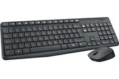Tastatur - Logitech MK235 Wireless Combo - FR - Tastatur & Mus sæt - Fransk - Grå - 920-007907