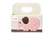 Børneværelse - 3 Sprouts Opbevaringskurv med Hank til Bleer, Elephant - IDOELE